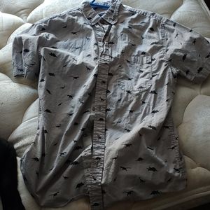 Button Down Dinosaur Shirt